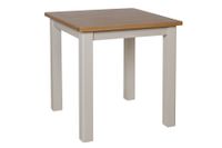 cole oak and truffle grey painted square dining table