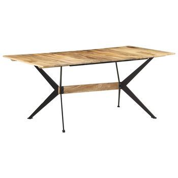Mesa De Comedor De Madera Maciza De Mango 180x90x76 Cm Vidaxl