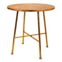 mesa de centro de metal dorado 60x60x605