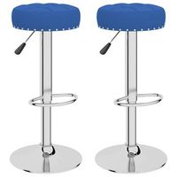 pack 2 uds taburetes de cocina  taburete de bar  taburete alto tela azul