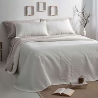 colcha verano jacquard diseno patchwork blanco 90 x 190200 cm - blanco - burrito blanco