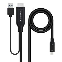 nanocable cable displayport macho a usb-c macho 18m negro