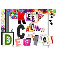 papel pintado 3d - keep calm and design 400x280 cm