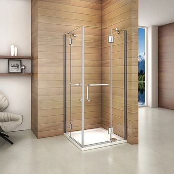 Aica Mampara De Ducha Rectangular Abatible Perfil Cromado Vidrio Antical 8mm (780-800)x(980-1000)x1900mm