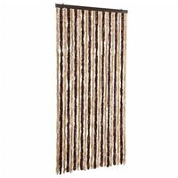 cortina mosquitera beige y marron claro chenilla 90x200 cm vidaxl
