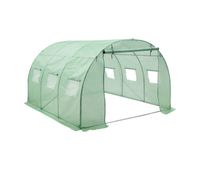 invernadero tunel de jardin dornbirn acero pe 300x300x200 cm verde encasa