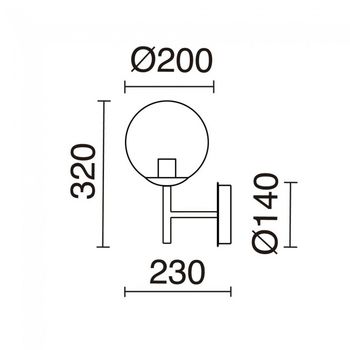Aplique de pared oxy opal