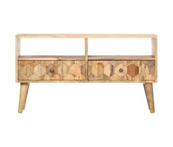 Mueble para tv madera maciza de mango 90x30x50 cm