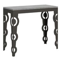 consola extensible 90x40300 cm karamay evolution cemento estructura antracita
