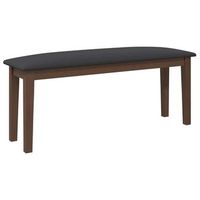 banco 110 cm madera maciza marron caucho vidaxl