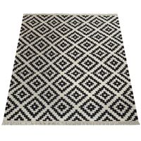 alfombra de lana kenolia negro-blanco  120x170 cm