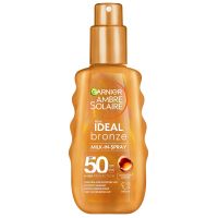 garnier ambre solaire ideal bronze milk-in tanning spf 50 spray for face and body 150ml