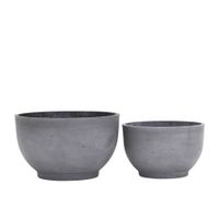 portamacetas de cemento gris  juego de 