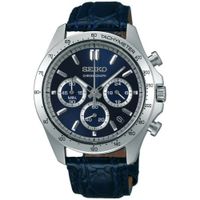 reloj cronografo hombre seiko spirit sbtr019 jdm 398mm 100m wr correa de cuero