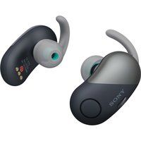 sony wf-sp700n wireless bluetooth noise-cancelling headphones - black black