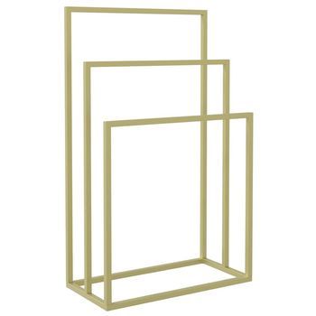 Toallero De Pie De Hierro Dorado 48x24x79 Cm Vidaxl