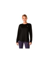 camiseta manga larga de running asics core ls top mujer negro