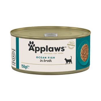 Applaws en caldo 12 x 156 g latas para gatos - Pack Ahorro - Pescado del mar