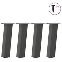 patas para mesa de centro 4 unidades antracita 30 cm acero vidaxl