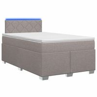 cama tapizada 200x120x88 cm tejido - taupe