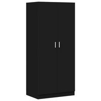 armario de madera contrachapada negro 80x52x180 cm vidaxl