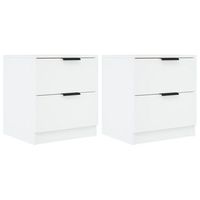 mesitas de noche 2 uds madera contrachapada blanco vidaxl