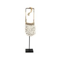 bolso conchas bazar bizar con soporte - blanco