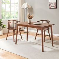 mesa de comedor klijori rectangular 120x70x74 cm - efecto nogal encasa