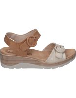 sandalias con cuna para mujer amarpies abz28609 marron y beige 41