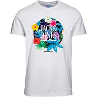 jack  jones camiseta 12240210 jorbooster tee ss crew neck drop 6 jnr bright white para nino