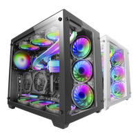 mars gaming mcv3 torre gaming custom xxl e-atx ventana cristal templado lateral y frontal estructura modular doble camara torre pc gaming negro o blanco
