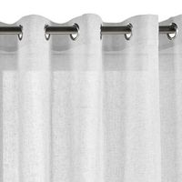 cortina con ollaos blanca cortinas salon  tanslucida 280 x 300