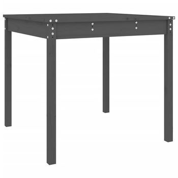 Mesa De Jardín | Mesa De Exterior Madera Maciza Pino Gris 82,5x82,5x76 Cm