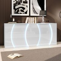 aparador - mueble para salon - tablero de particulas - blanco 150x40x70cm