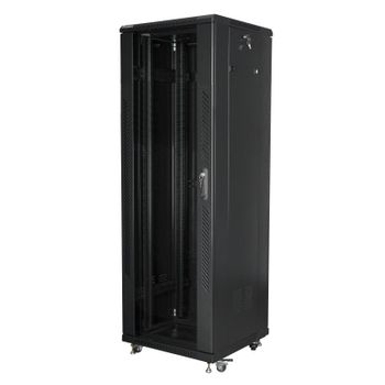 Rack independiente Lanberg FF01-6637-12B 37U 800kg IP20 Ventilación Negra RAL9004