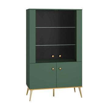 Vajillero 4 puertas melamina verde