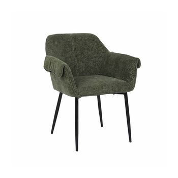 Silla De Comedor De Chenilla Cheno - Lote De 8 Verde