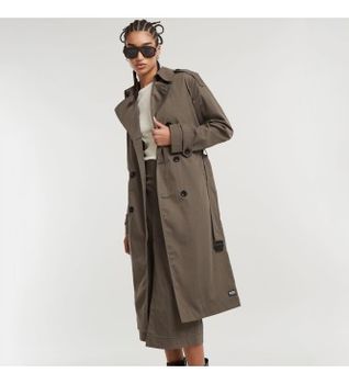 G-Star para mujer. D25197-D728-273 Gabardina Trench Coat marrón (S), Casual, Poliamida, Manga larga, Sostenible