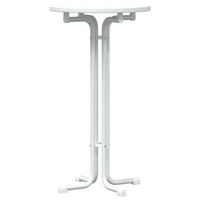 mesa de bar madera ingenieria y acero blanco o60x110cm vidaxl