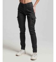 superdry para mujer w7010925a pantalon cargo pitillo negro 3428 casual lyocell