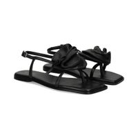 vic matie sandalias planas mujer - negro talla 39