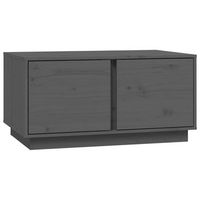 mesa de centro madera maciza de pino gris 80x50x40 cm vidaxl