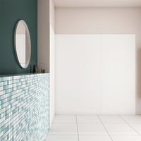 aica panel angular de pared para ducha en aluminio blanco mate 80x80x90x210cm revestimiento de paredes