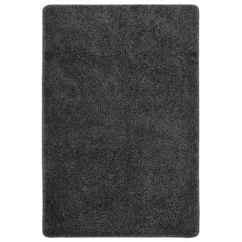 Alfombra Peluda Antideslizante Gris Oscuro 140x200 Cm Vidaxl
