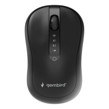 Ratón Gembird MUSW2-4B-01 RF Wireless Bluetooth 1600 DPI Negro recargable
