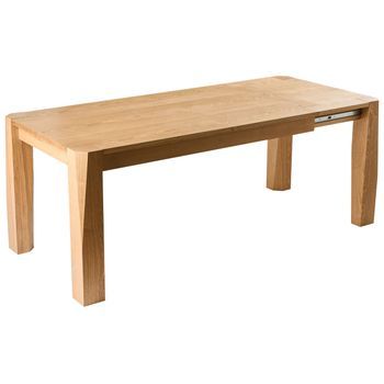 Mesa De Comedor Rectangular Extensible Moderna 160/200 X 90 Cm Patas De Chapa De Madera Mdf Fresno Claro Mission