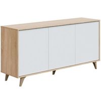 aparador moderno con tres puertas de roble