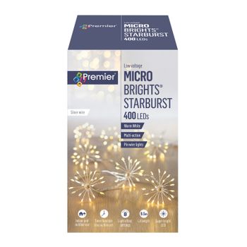 Micro Brights 400 LED Starburst Warm White Lights