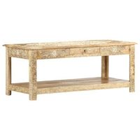 mesa de centro pintada a mano madera maciza mango 110x50x45 cm vidaxl