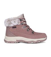 skechers para mujer 167882 botines de piel trego snow worries rosa 37 plano cordones casual outdoor
